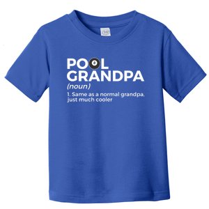 Pool Grandpa Definition Funny Billiards Gift Toddler T-Shirt