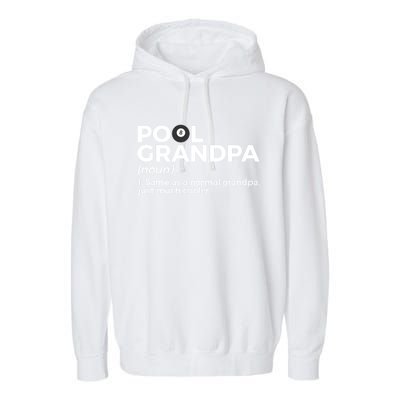 Pool Grandpa Definition Funny Billiards Gift Garment-Dyed Fleece Hoodie