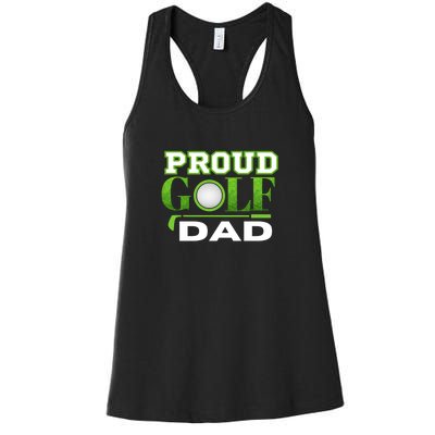 Proud Golf Dad Gift For Dad Father's Day Women's Racerback Tank