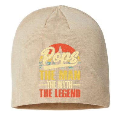 POPS GRANDPA DAD BIRTHDAY Fathers Day Funny Legend Sustainable Beanie