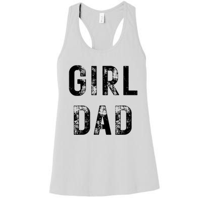 Pink Girl Dad Women's Racerback Tank