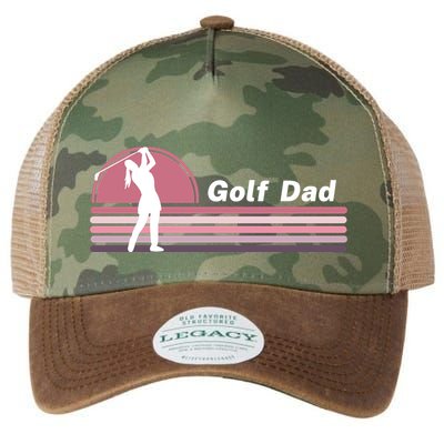 Proud Golf Dad Golf Lover Golf Player Golfing Funny Golf Hole In One Legacy Tie Dye Trucker Hat