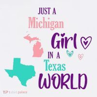 Proud Girl Design Just A Michigan Girl In A Texas World Wool Snapback Cap