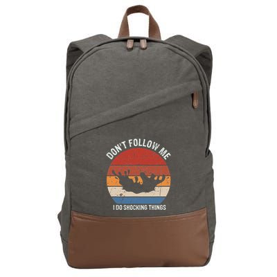 Pool Guy Design for Swimming Pool and Pool Cleaner Cotton Canvas Backpack