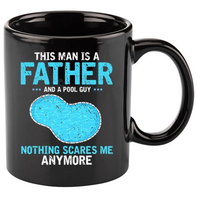 Pool Guy Design for Swimming Pool and Pool Cleaner 11oz C Handle Ceramic Mug