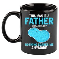 Pool Guy Design for Swimming Pool and Pool Cleaner 11oz C Handle Ceramic Mug