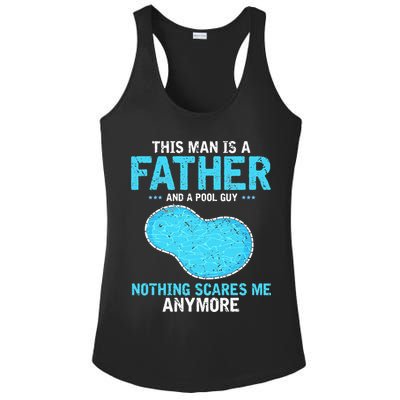 Pool Guy Design for Swimming Pool and Pool Cleaner Ladies PosiCharge Competitor Racerback Tank