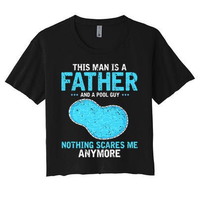Pool Guy Design for Swimming Pool and Pool Cleaner Crop Top