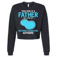 Pool Guy Design for Swimming Pool and Pool Cleaner Cropped Pullover Crew