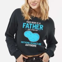 Pool Guy Design for Swimming Pool and Pool Cleaner Cropped Pullover Crew