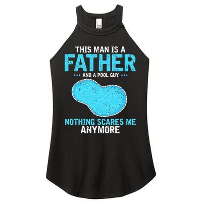 Pool Guy Design for Swimming Pool and Pool Cleaner Women's Perfect Tri Rocker Tank