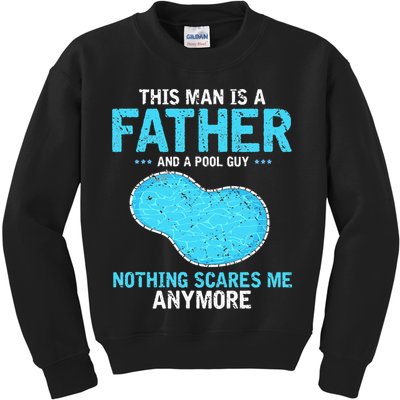 Pool Guy Design for Swimming Pool and Pool Cleaner Kids Sweatshirt