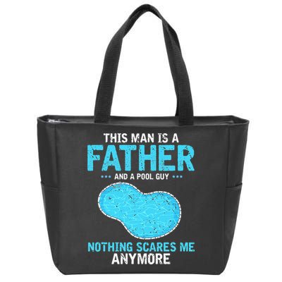 Pool Guy Design for Swimming Pool and Pool Cleaner Zip Tote Bag