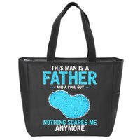 Pool Guy Design for Swimming Pool and Pool Cleaner Zip Tote Bag