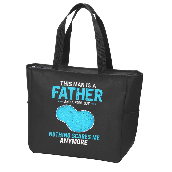 Pool Guy Design for Swimming Pool and Pool Cleaner Zip Tote Bag