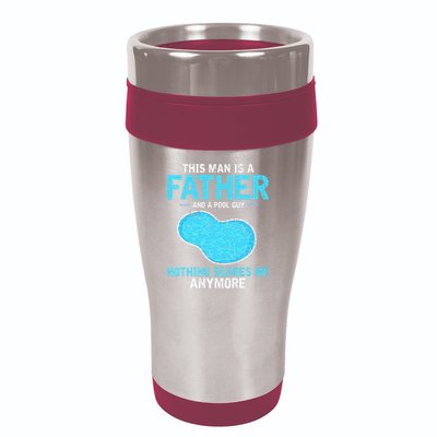 Pool Guy Design for Swimming Pool and Pool Cleaner 16oz Travel Tumbler
