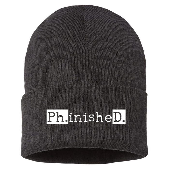 Ph.D Graduation Doctorate Student Graduate Sustainable Knit Beanie