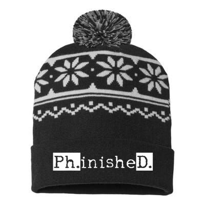 Ph.D Graduation Doctorate Student Graduate USA-Made Snowflake Beanie