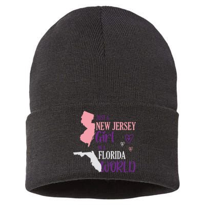 Proud Girl Design Just A New Jersey Girl In A Florida World Sustainable Knit Beanie