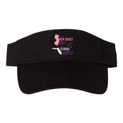 Proud Girl Design Just A New Jersey Girl In A Florida World Valucap Bio-Washed Visor