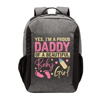 Proud Girl Daddy Newborn Daughter Dad Family Baby Shower Vector Backpack