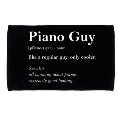 Piano Guy Definition Funny Boy Piano Gift Piano Player Microfiber Hand Towel