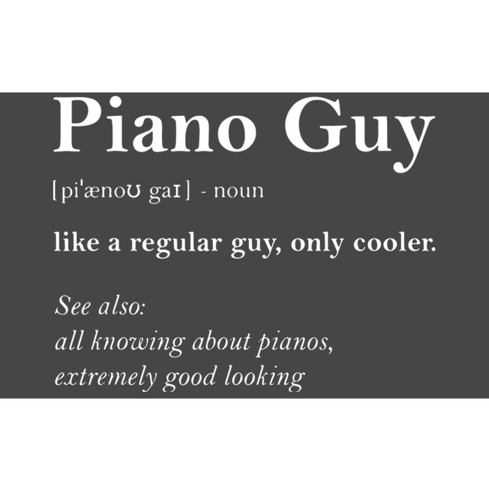 Piano Guy Definition Funny Boy Piano Gift Piano Player Bumper Sticker