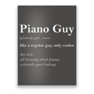 Piano Guy Definition Funny Boy Piano Gift Piano Player Poster