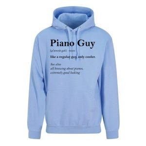 Piano Guy Definition Funny Boy Piano Gift Piano Player Unisex Surf Hoodie