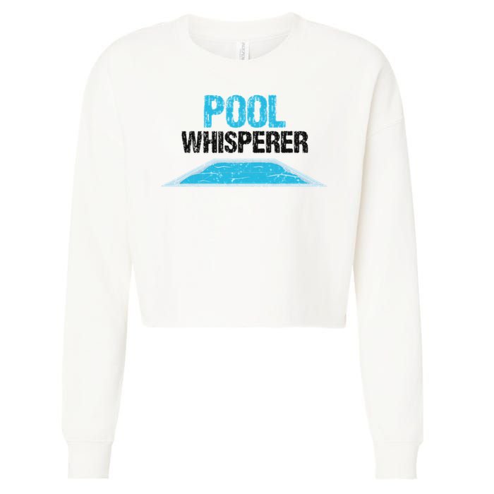 Pool Guy Design For Swimming Pool Boy And Pool Cleaner Cropped Pullover Crew