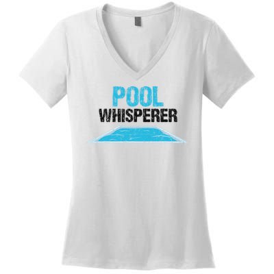 Pool Guy Design For Swimming Pool Boy And Pool Cleaner Women's V-Neck T-Shirt