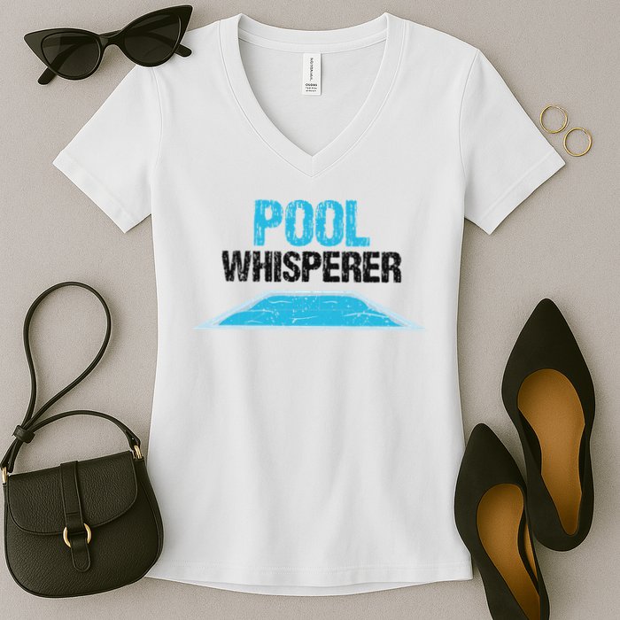 Pool Guy Design For Swimming Pool Boy And Pool Cleaner Women's V-Neck T-Shirt