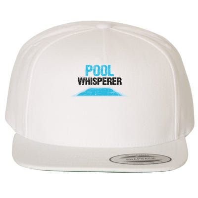 Pool Guy Design For Swimming Pool Boy And Pool Cleaner Wool Snapback Cap