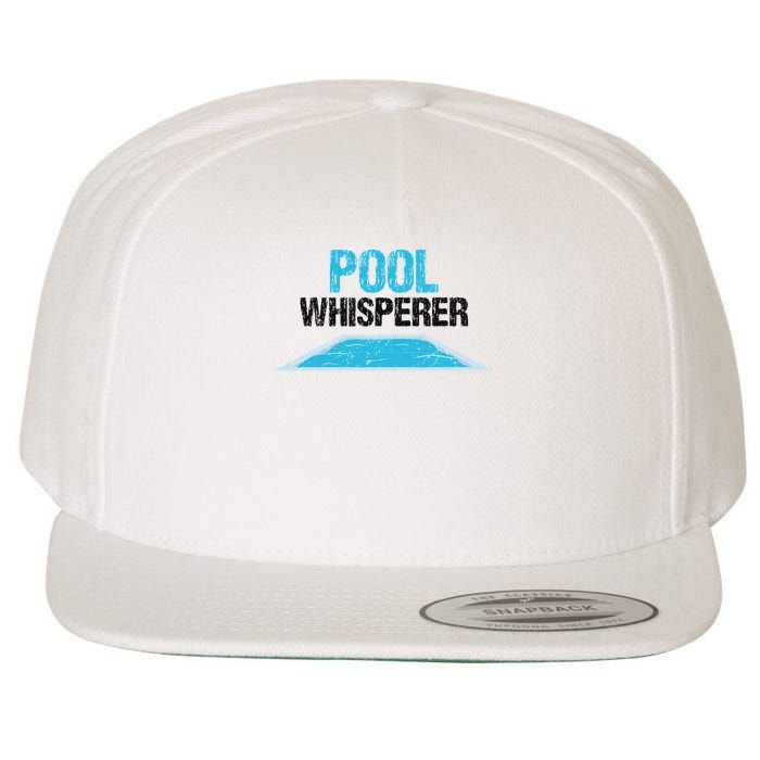 Pool Guy Design For Swimming Pool Boy And Pool Cleaner Wool Snapback Cap