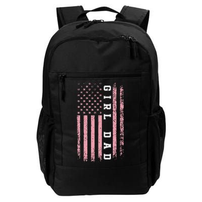Proud Girl Dad Vintage Pink Flag Father's Day Gift Backpack