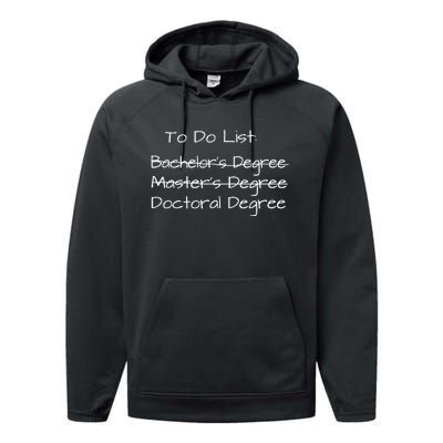 PhD Graduation Doctorate Degree Education PsyD EdD Performance Fleece Hoodie