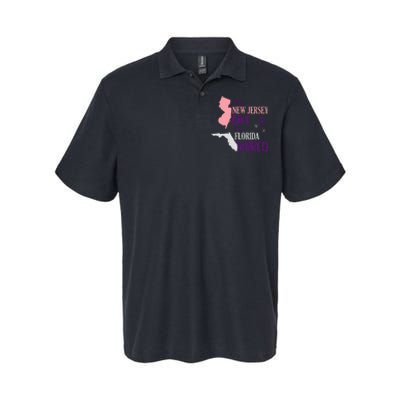 Proud Girl Design Just A New Jersey Girl In A Florida World Softstyle Adult Sport Polo