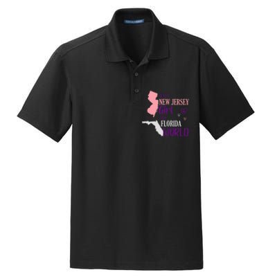 Proud Girl Design Just A New Jersey Girl In A Florida World Dry Zone Grid Polo