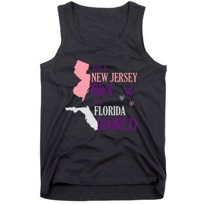 Proud Girl Design Just A New Jersey Girl In A Florida World Tank Top