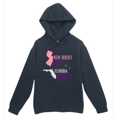 Proud Girl Design Just A New Jersey Girl In A Florida World Urban Pullover Hoodie