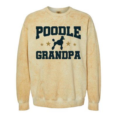 Poodle Grandpa Dog Papa Grandfather Standard Poodle Colorblast Crewneck Sweatshirt