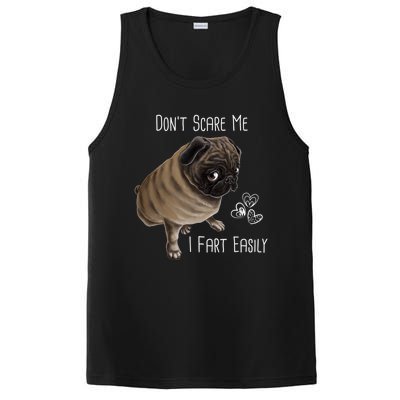 Pug Gift Don't Scare Me I Fart Easily Pug Funny Gift PosiCharge Competitor Tank