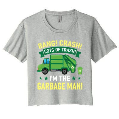 Proud Garbage Dump Truck Driver Recycle Trash Reuse Gift Women's Crop Top Tee