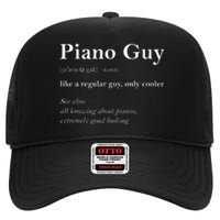 Piano Guy Definition Piano Player High Crown Mesh Back Trucker Hat