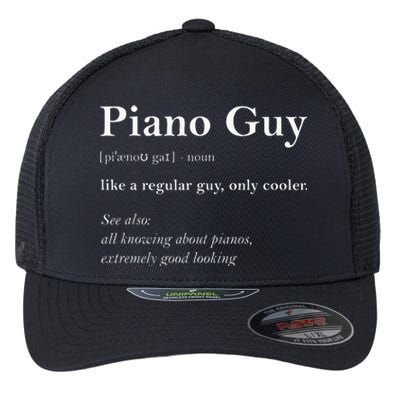 Piano Guy Definition Piano Player Flexfit Unipanel Trucker Cap