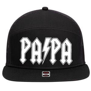 Papa Grandpa Dad Father’s Day Gift 7 Panel Mesh Trucker Snapback Hat