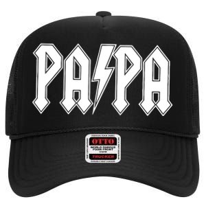 Papa Grandpa Dad Father’s Day Gift High Crown Mesh Back Trucker Hat