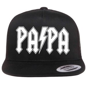 Papa Grandpa Dad Father’s Day Gift Flat Bill Trucker Hat