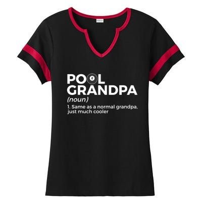 Pool Grandpa Definition Funny Billiards Funny Gift Ladies Halftime Notch Neck Tee