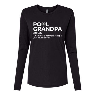 Pool Grandpa Definition Funny Billiards Funny Gift Womens Cotton Relaxed Long Sleeve T-Shirt